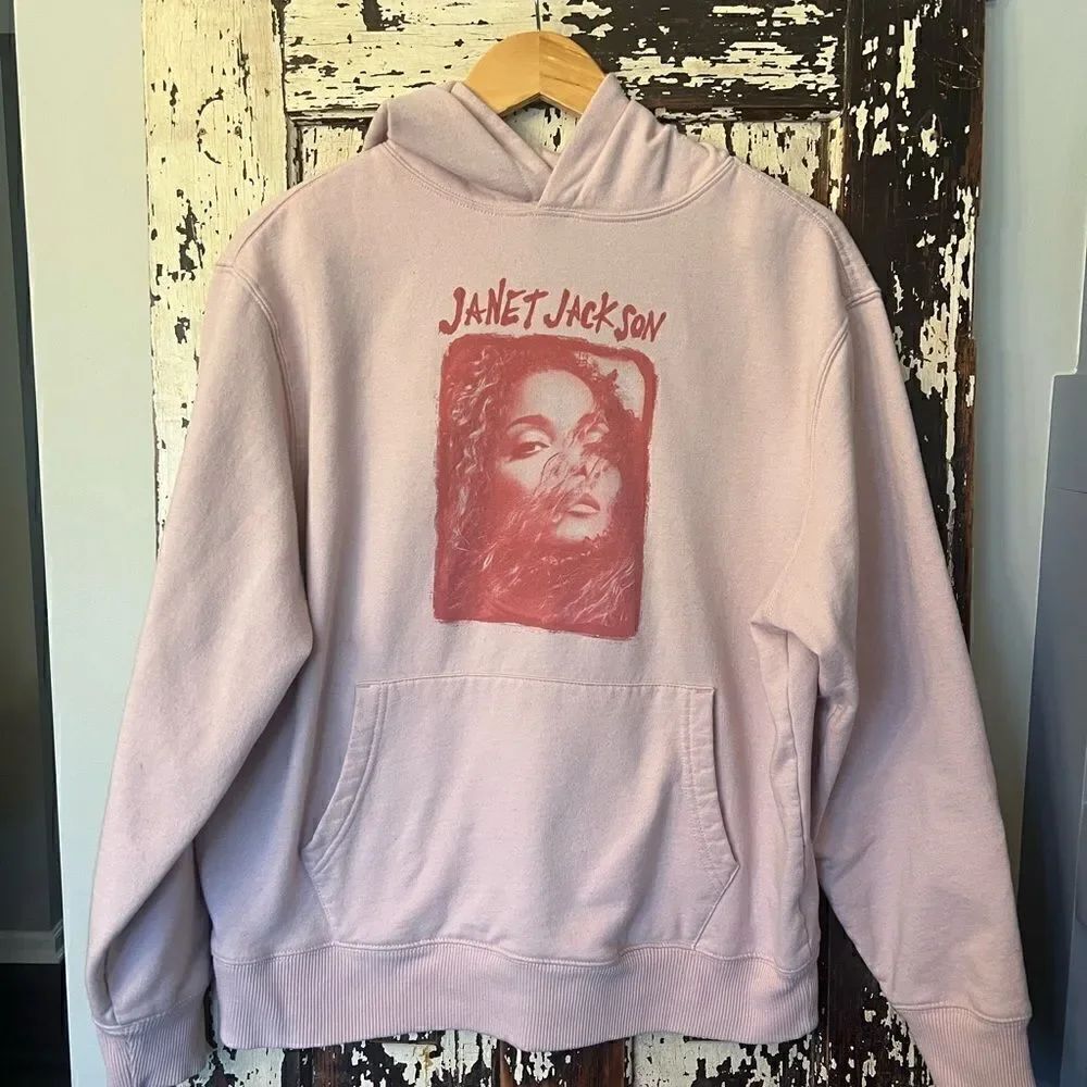 Janet Jackson light mauve unisex Hoodie. Size Medium.